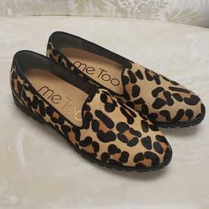 ME TOO Cambrie Slip Loafers- Leopard Print shoes sz 5.5